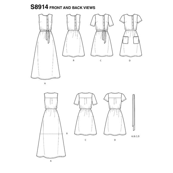 Simplicity Sewing Pattern 8914 Misses Dress Size 14-22 - Picture 3 of 3
